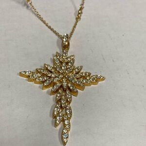 Rhinestone Cross Necklace